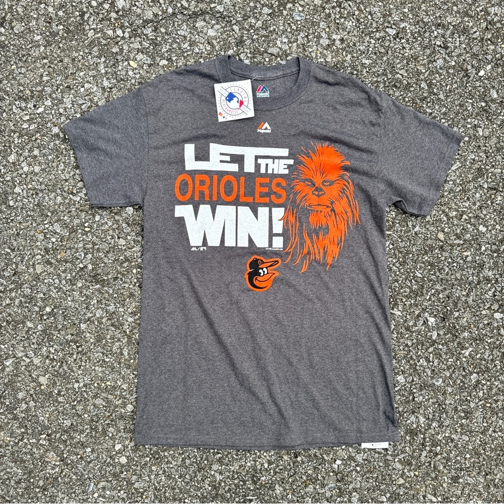 NWTs Baltimore Orioles X Star Wars  Let The Orioles Win Chewbacca Tee Medium